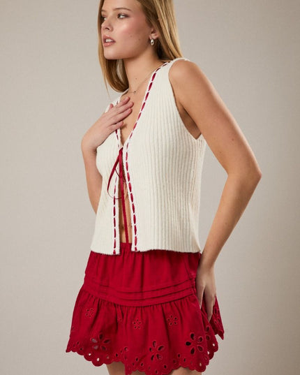 Handwritten Letters White Vest