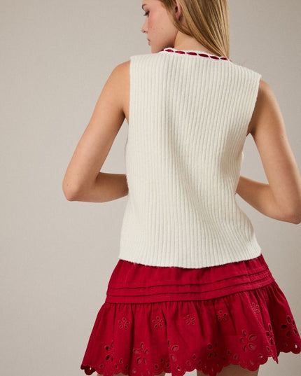 Handwritten Letters White Vest