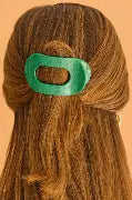 Shamrock Shimmer Flat Round Hair Clip- Teleties