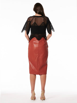 Waveform Sheer Mesh Statement Top