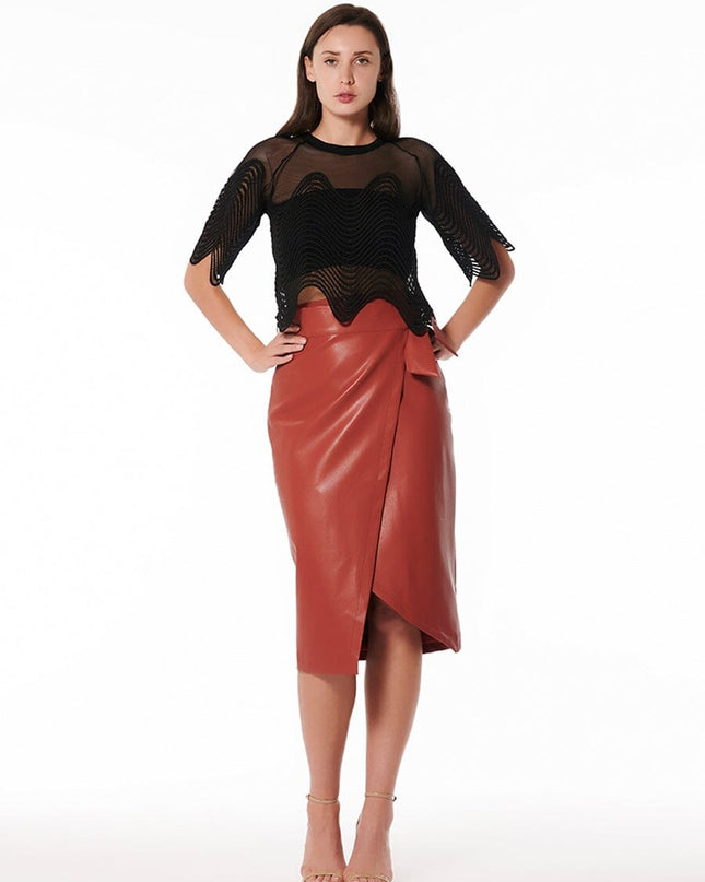 Waveform Sheer Mesh Statement Top