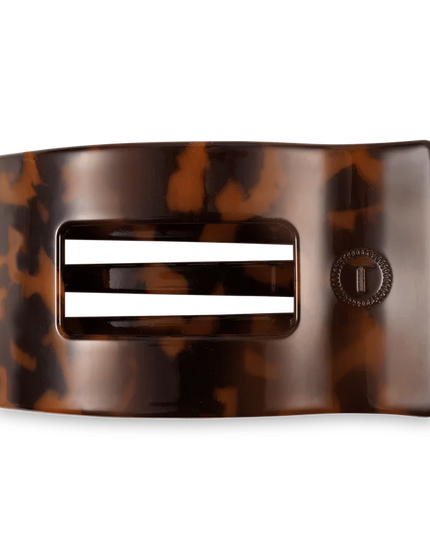 Tortoise Flat Rectangle Hair Clip- Teleties