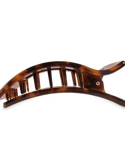 Tortoise Flat Rectangle Hair Clip- Teleties