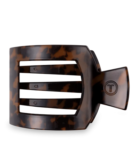 Tortoise Flat Square Hair Clip- Teleties