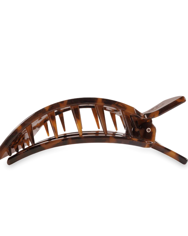Tortoise Flat Square Hair Clip- Teleties
