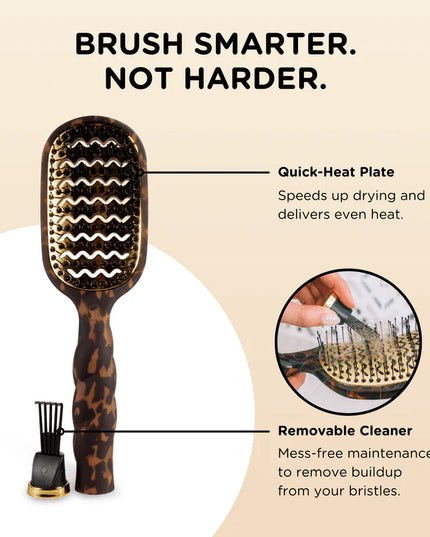 Vented Hair Brush Tortoise- Teleties