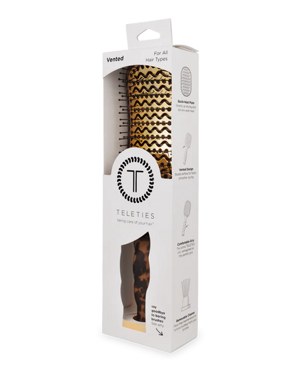 Vented Hair Brush Tortoise- Teleties
