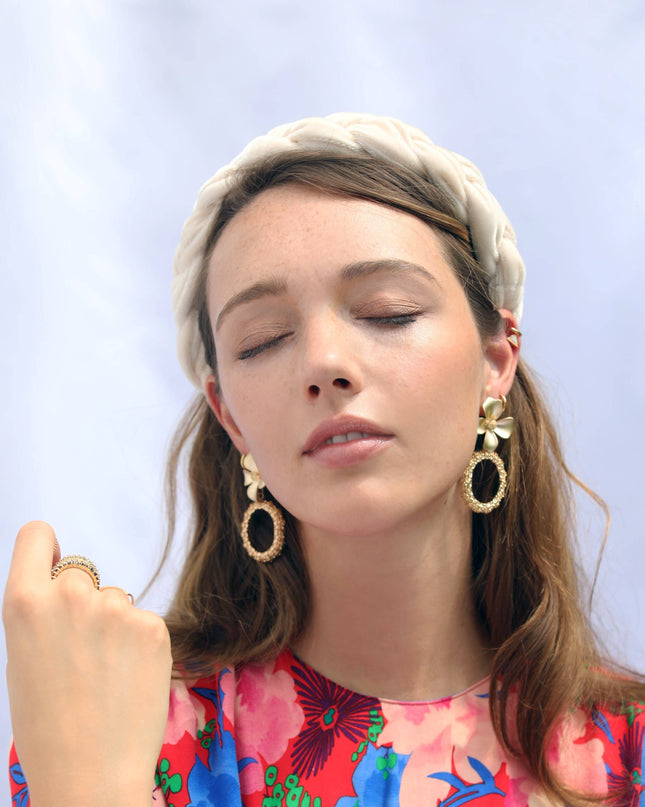 Mure & Grand Braided Velvet Headband