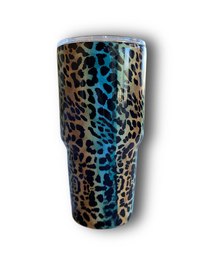 teal with it teal and spots tumbler