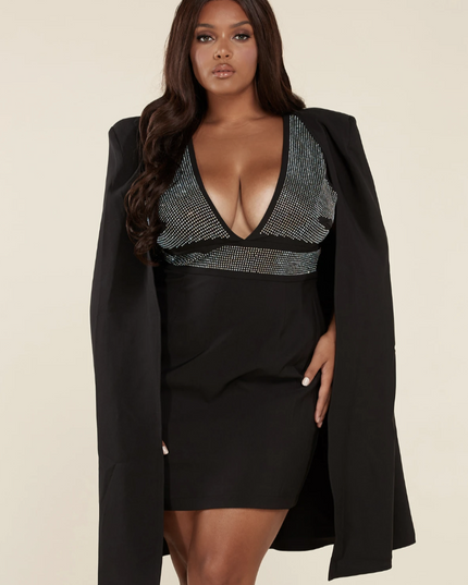 Cape'n It Real Dress- Plus