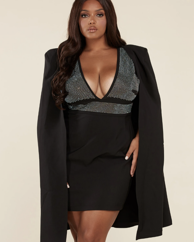 Cape'n It Real Dress- Plus