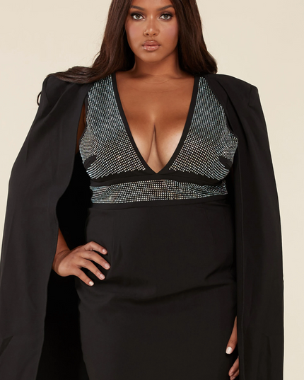Cape'n It Real Dress- Plus