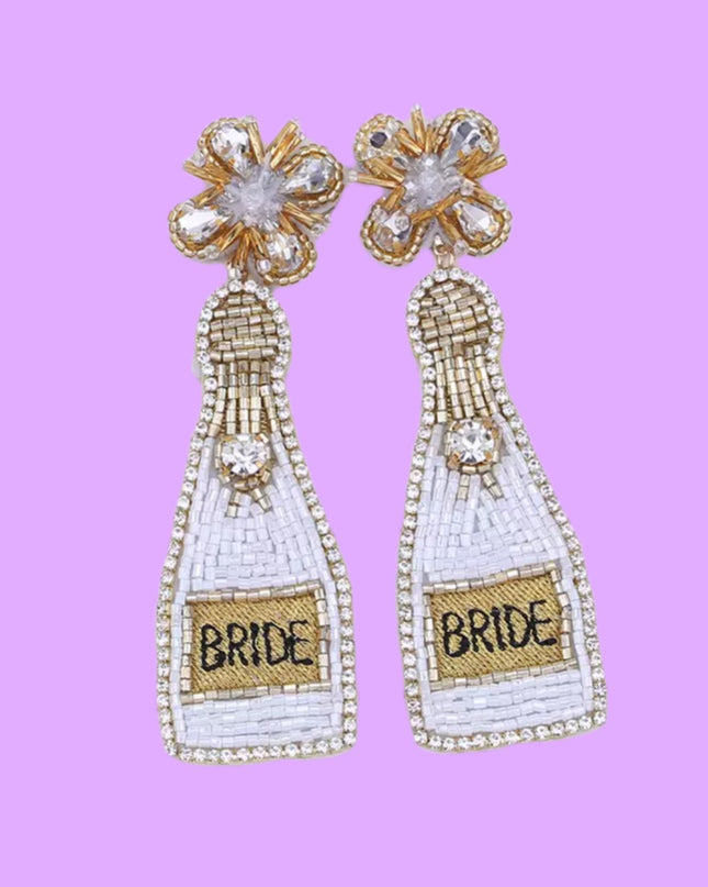 Bottle Poppin' Bride Earrings