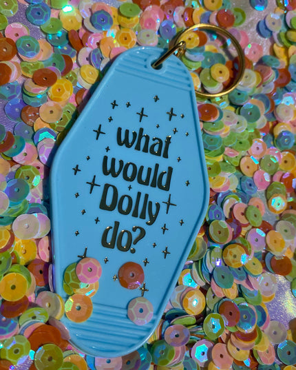 Dolly's Advice Keychain- Blue