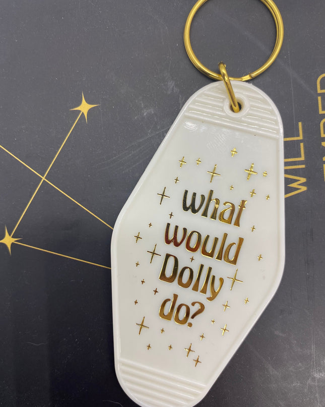 Dolly's Advice Keychain- White