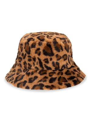 r u faux real? leopard bucket hat