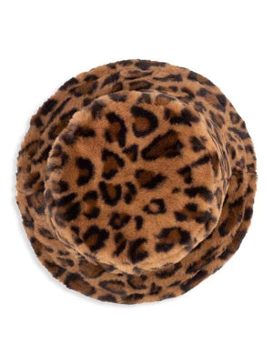 r u faux real? leopard bucket hat