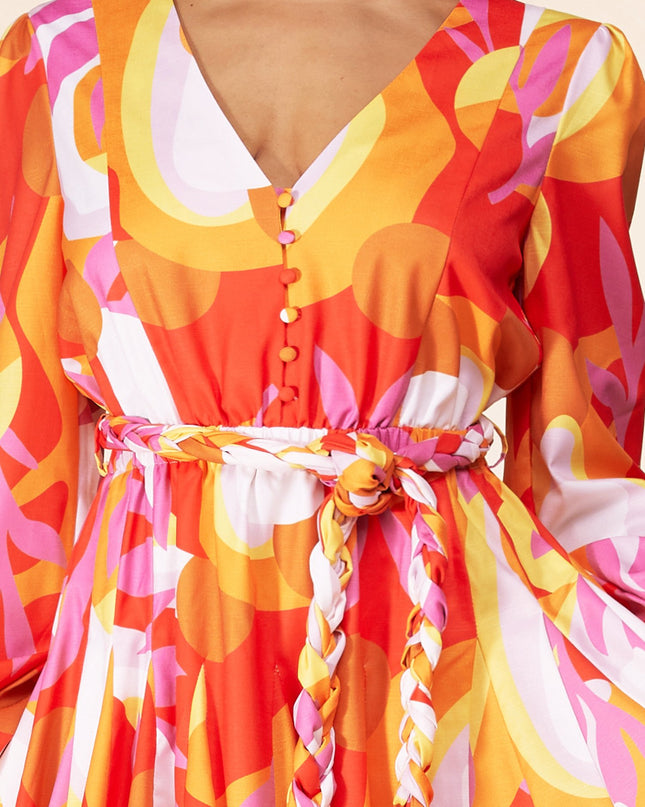 Geo Print Mini Dress- Plus