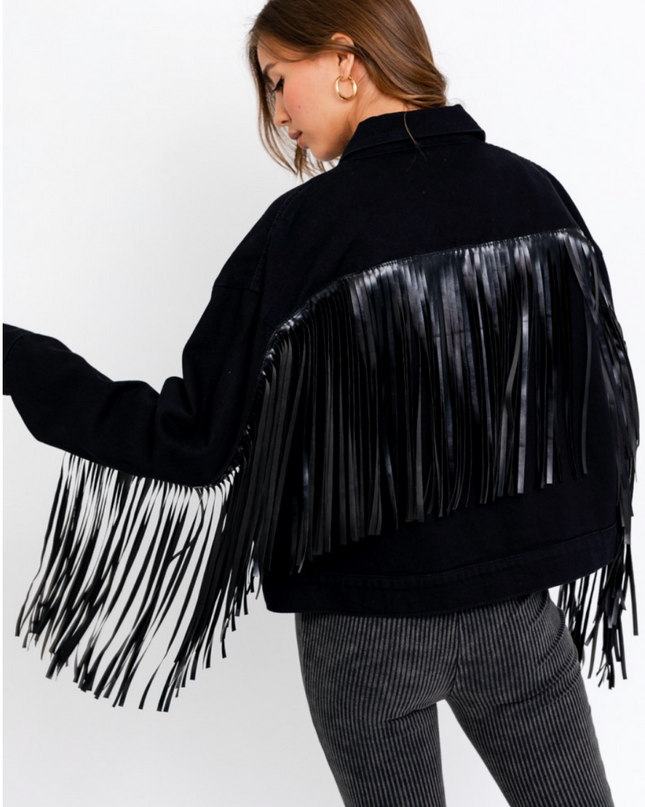 Good Fringe Jacket- Black