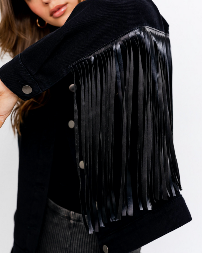 Good Fringe Jacket- Black