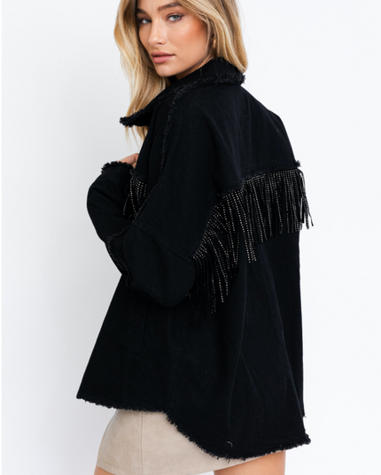 Good Fringe Jacket- Black
