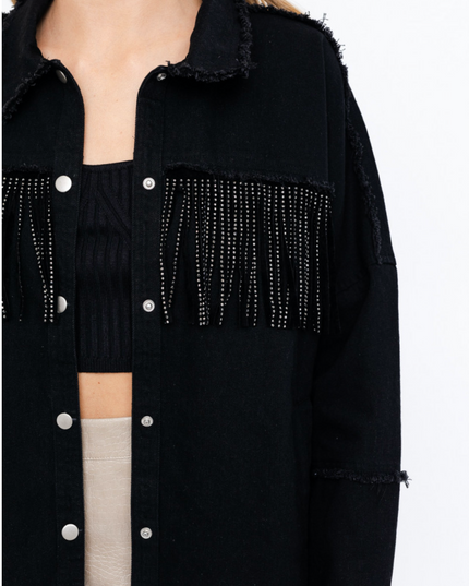 Good Fringe Jacket- Black