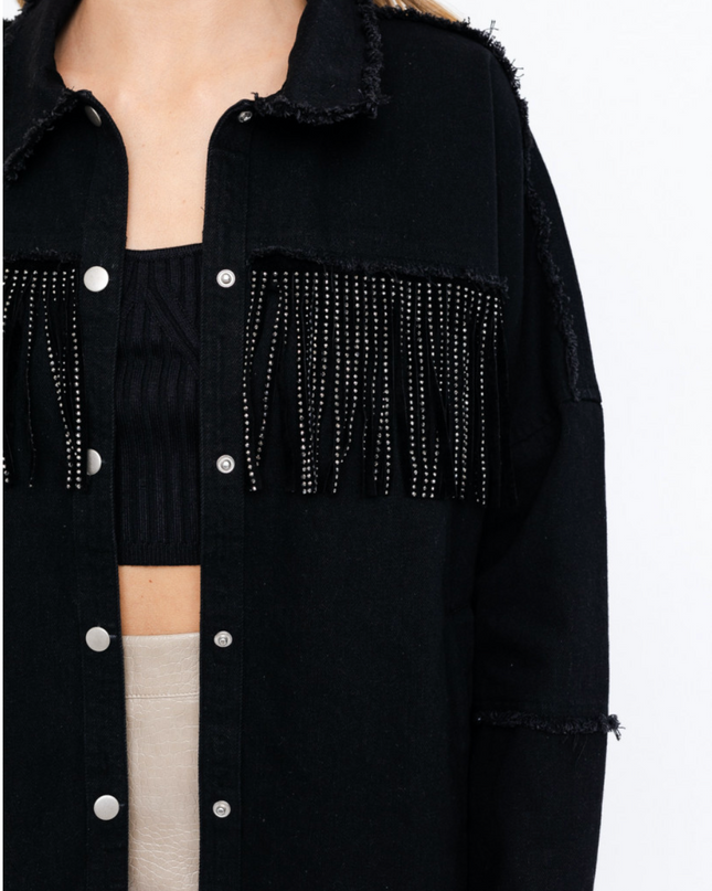 Good Fringe Jacket- Black