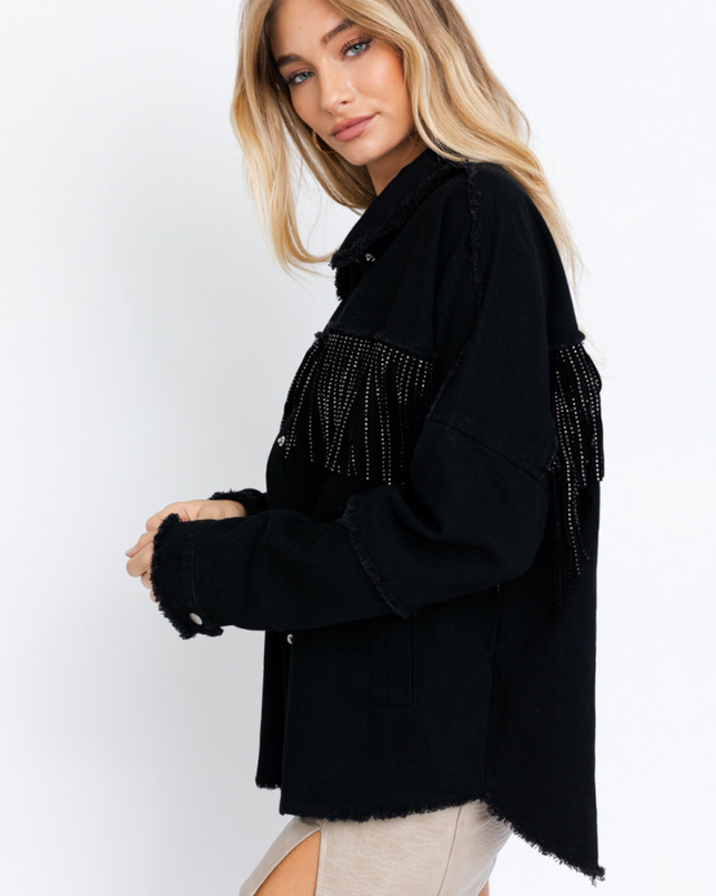 Good Fringe Jacket- Black
