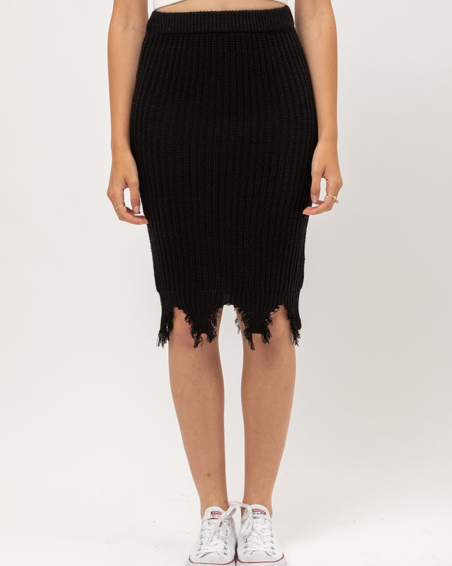 Destroyed Edge Sweater Skirt