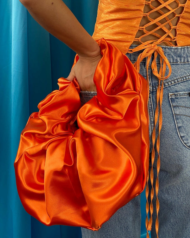 room shop bounce baguette bag- orange