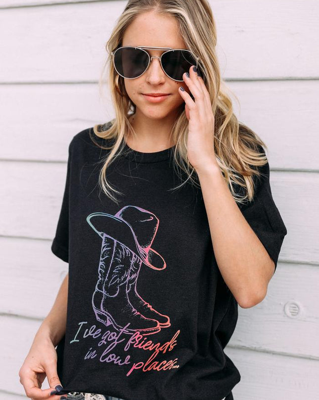 Low Places- Boots & Booze Tee