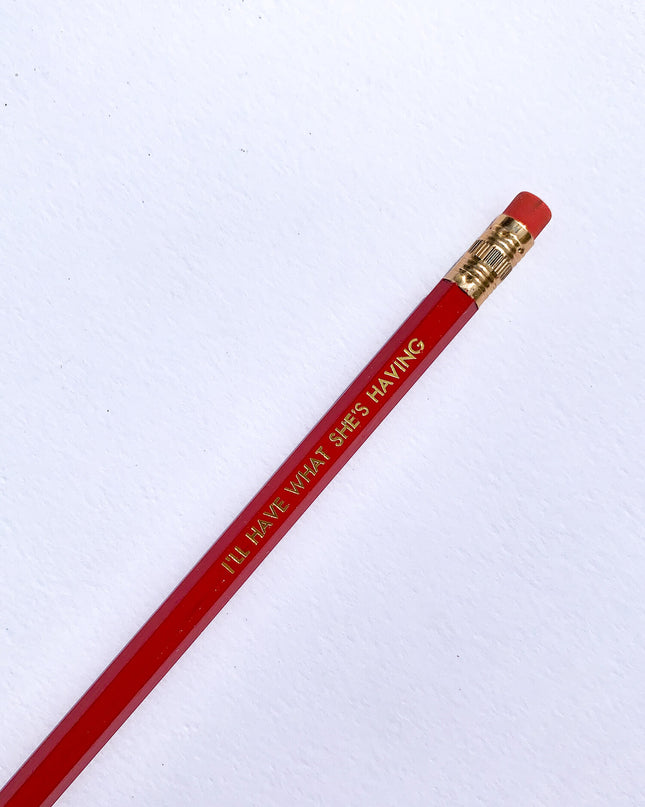 Rom-Com Pencil Set - Red & Gold