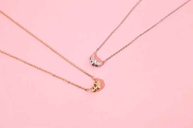 Croissant My Heart Necklace- Gold Plated