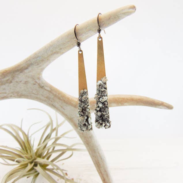 Pyrite Feels Right Drop Earrings
