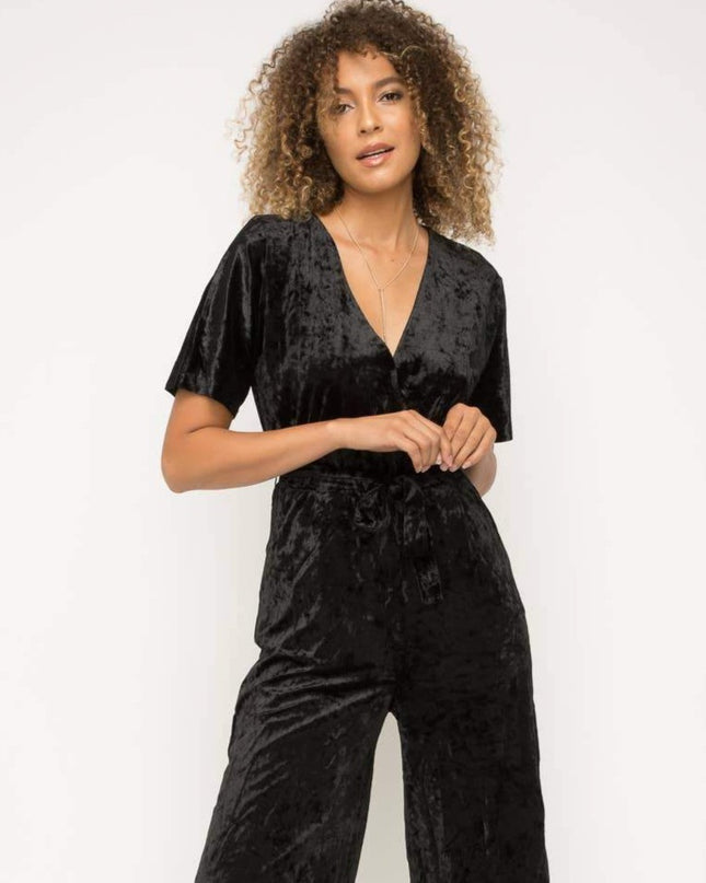 Black Velvet If You Please Jumpsuit