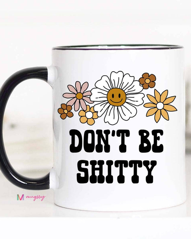 words to live by floral mug