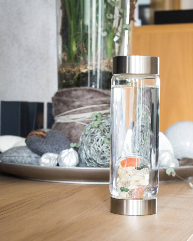 ViA Crystal Water Bottle | HAPPINESS