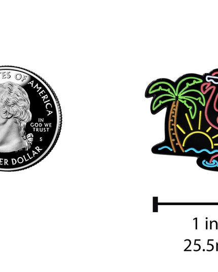 Neon Flamingo Pin