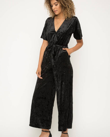 Black Velvet If You Please Jumpsuit