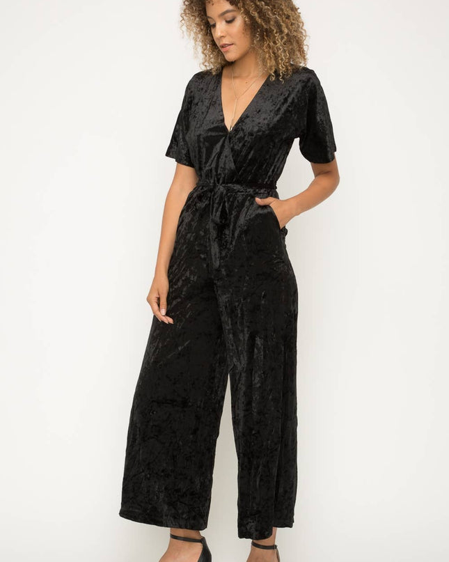 Black Velvet If You Please Jumpsuit