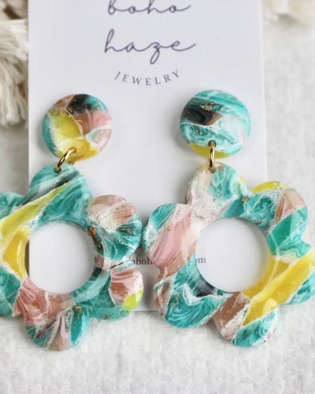 stay groovy, baby watercolor dangles