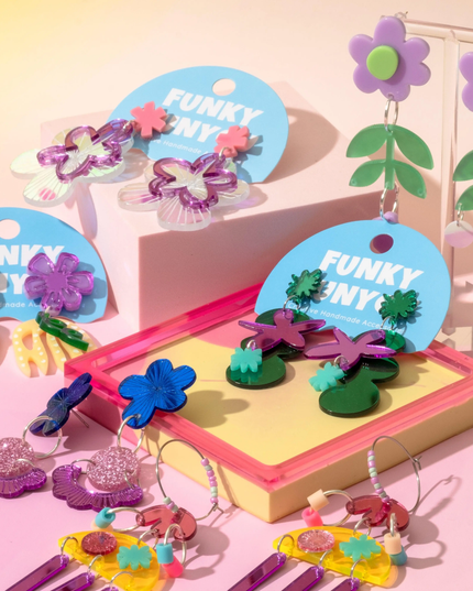 Flourish Acrylic Earring Diy Kit - Funky Fun You