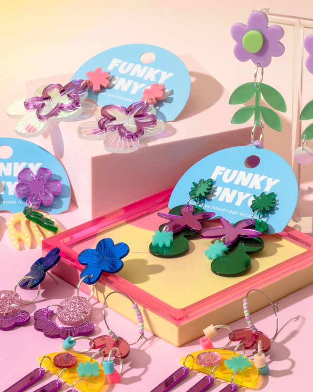 Flourish Acrylic Earring Diy Kit - Funky Fun You