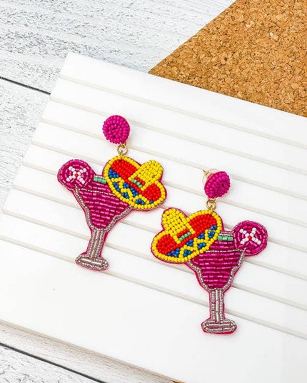 On The Rocks Earrings- Pink