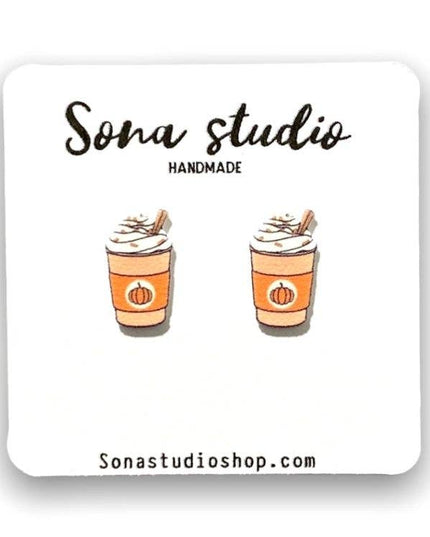 I <3 Pumpkin Spice a Latte Earrings