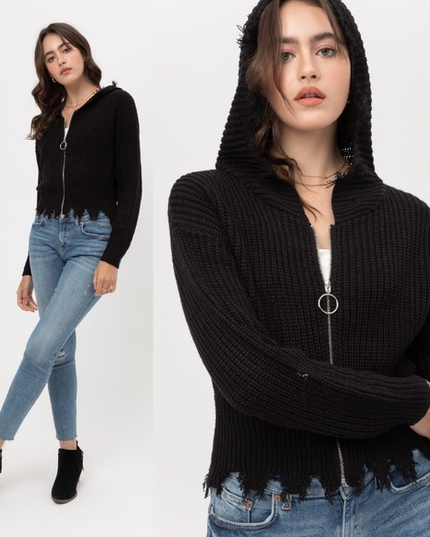 Raw Edge O-Ring Sweater