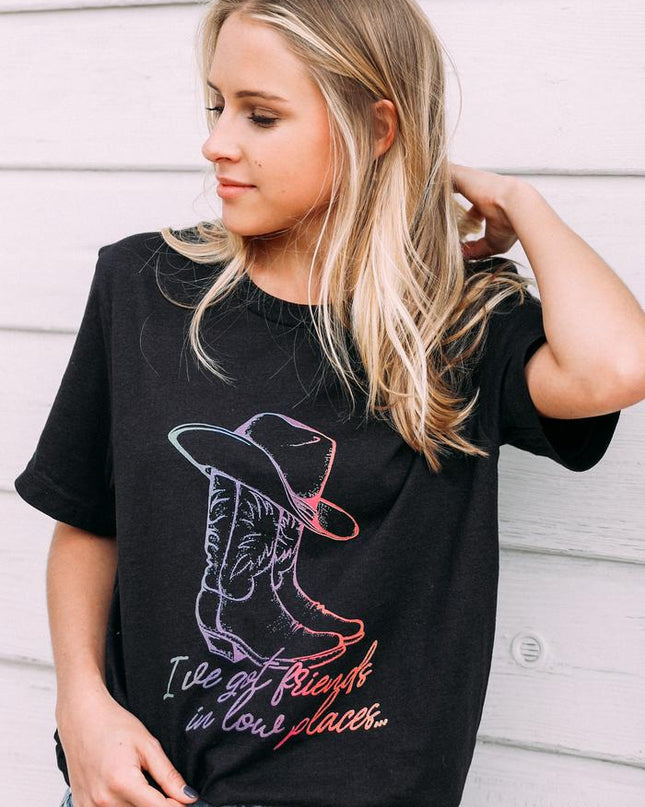 Low Places- Boots & Booze Tee