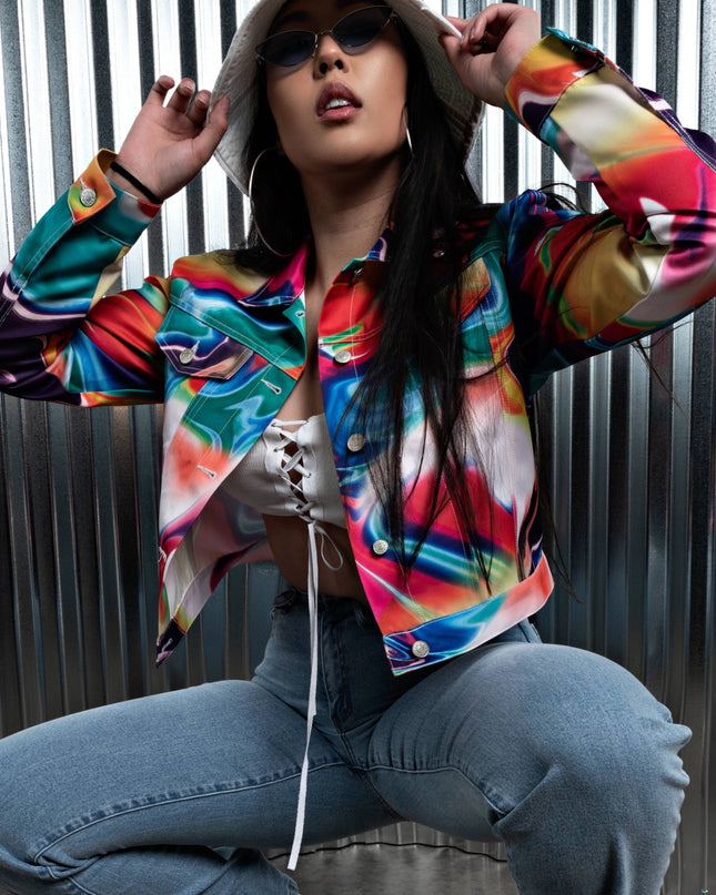 Paint Swirl Graphic Jacket