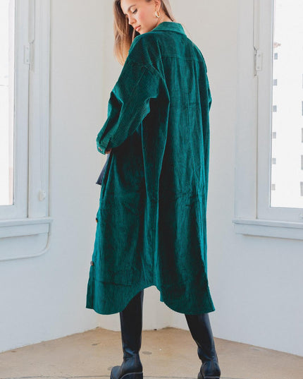 green to the maxi jacket