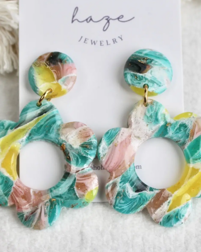 stay groovy, baby watercolor dangles